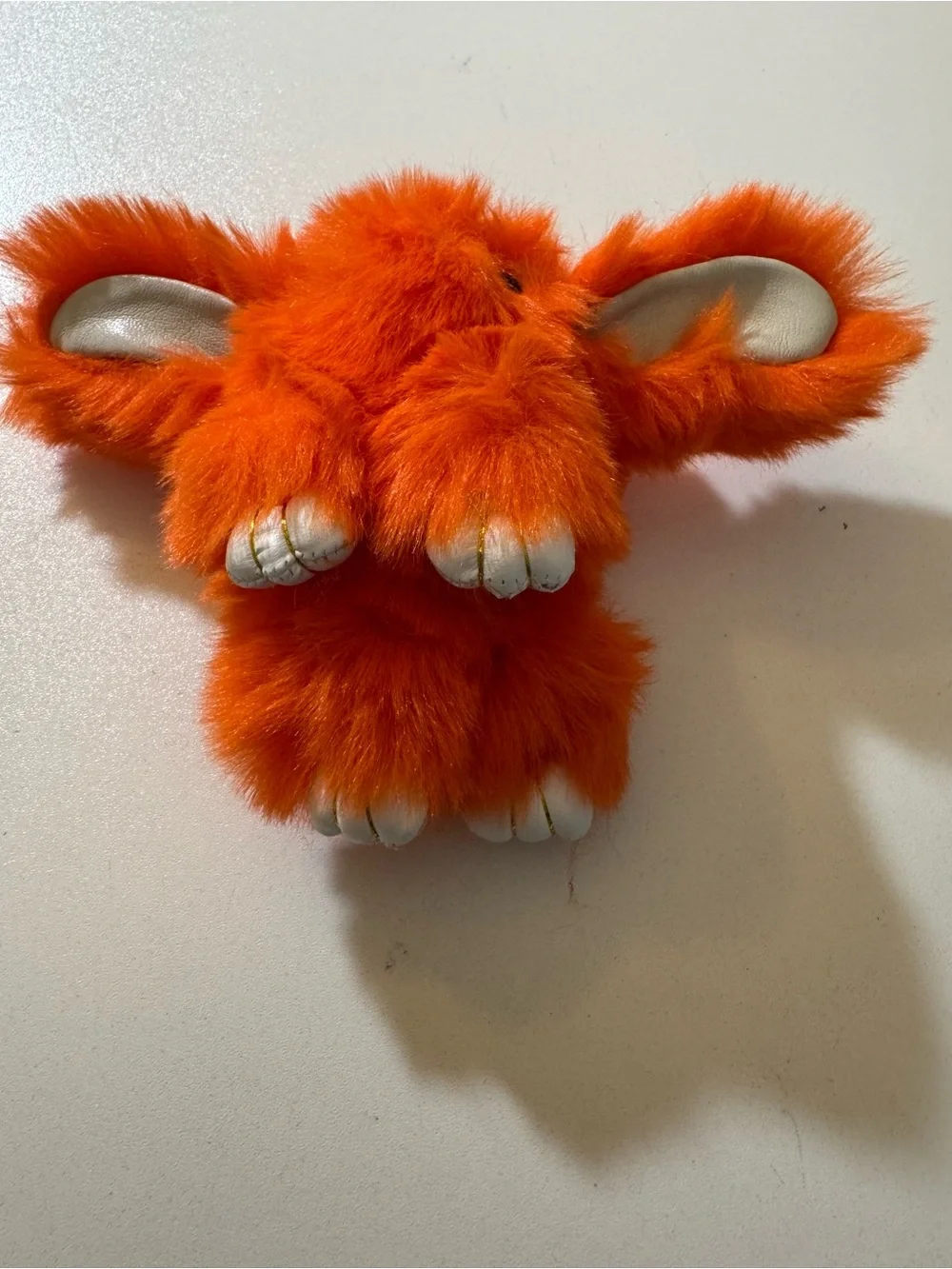 Plush Orange Furry Bunny Keychain